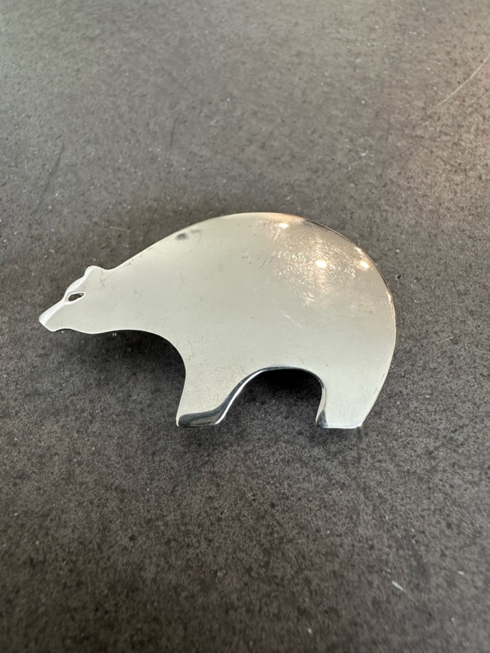 Vintage Sterling Silver Bear Shaped Brooch/Pendant
